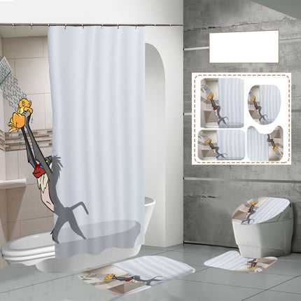 Digital Printing Waterproof Bath Curtain Polyester Bath Curtain