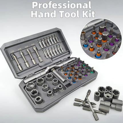 54/32-in-1 Heavy-Duty Professional Ratcheting Screwdriver Set with Magnetic Bits