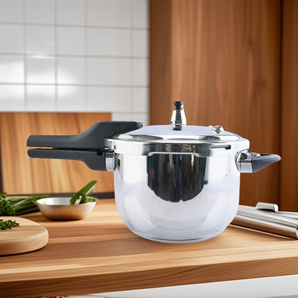 Stainless Steel Thickened Fast Cooking Pot with Protective Design, Suitable for Universal Gas and More