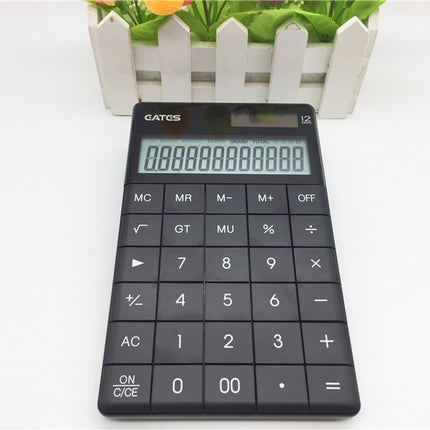 Date Time Tablet Button 12-Digit Solar Office Calculator