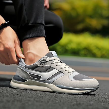 Men's Lightweight Running Shoes - Breathable Gym Sneakers with Cushioned MD/TPR Sole