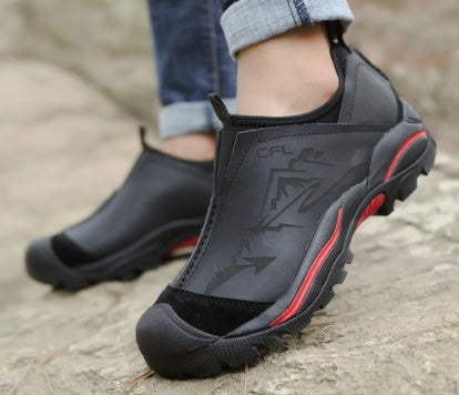 Cowhide hiking sneakers