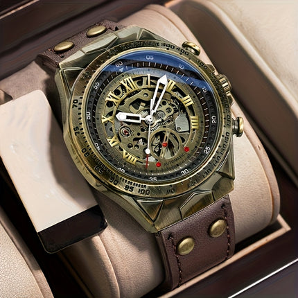 Men's New Mechanical Watch Business Sports Creative Sci-Fi Retro Style Fashion Casual