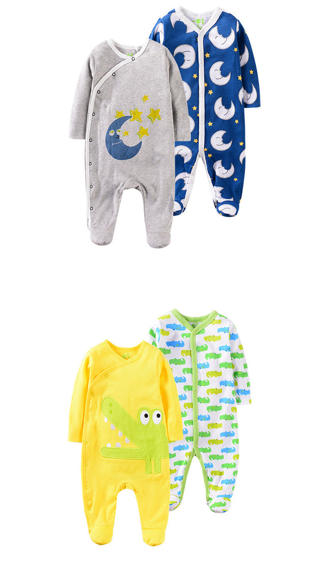 1 Year Old Baby Suit Cartoon Embroidered Cotton Newborn
