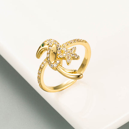 Creative And Unique Woodpecker-Shape Ring
