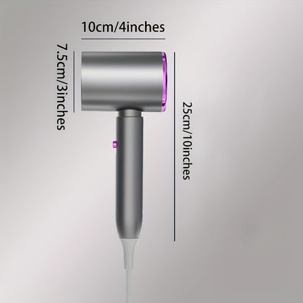 Negative Ion Hair Dryer, High-Speed Blower for Quick Drying, Features 3 Speed Settings with Low Noise,