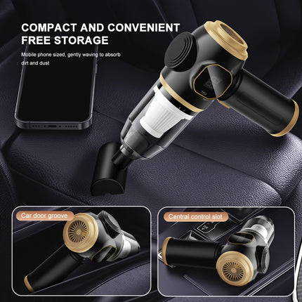 Handheld Vacuum Cleaner, USB Rechargeable, Wireless, with LED Display