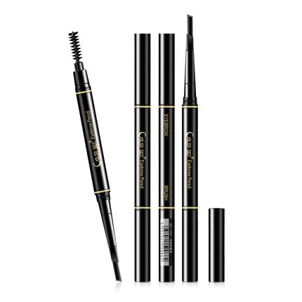 Automatic rotating double-headed eyebrow pencil