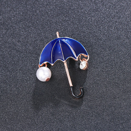High-end mini retro umbrella brooch women