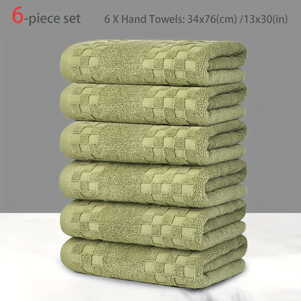 6pcs 100% Cotton Face Towel Set | Soft, Quick-Drying, Lightweight, Breathable,