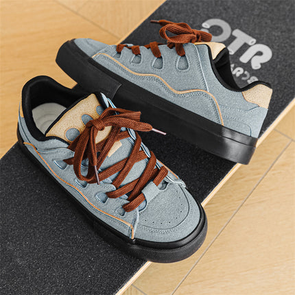 Inspired White Low-Top Sneakers - Soft-Soled Comfort, Breathable PU/Fabric Upper & Durable Rubber Sole,