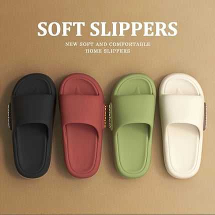 4 pcs set Women's Summer Slippers - Solid Color Elegant, Comfortable for All Seasons, Round Toe