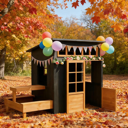 Wooden Kids Playhouse,Outdoor Playhouse,Spacious Playhouse
