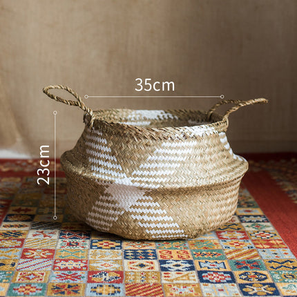 Straw storage basket, storage basket can be folded
