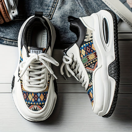 Men'S KF5858 Skate Shoes - Casual Street Style, Solid Color with Striped Design,