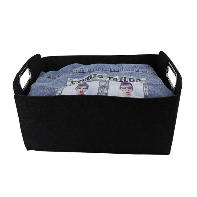 Nordic Felt Storage Basket Sundries Storage Basket Toy Basket Portable Laundry Storage Box