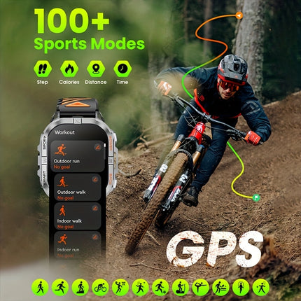 Smartwatch Wireless Calling, Compass, LED Flashlight, 100+ Sports Modes, 2.13-inch Full Touchscreen,