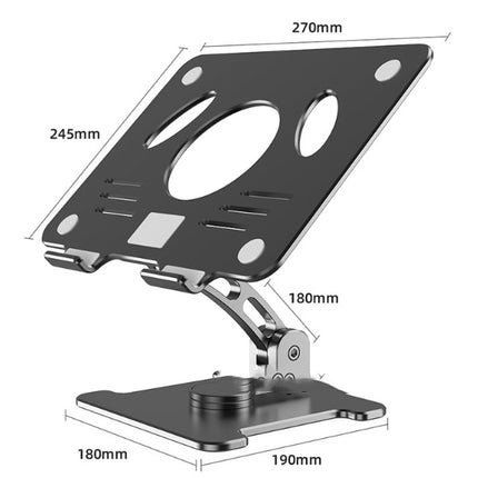Folding Aluminum Alloy Desktop Swivel Laptop Stand