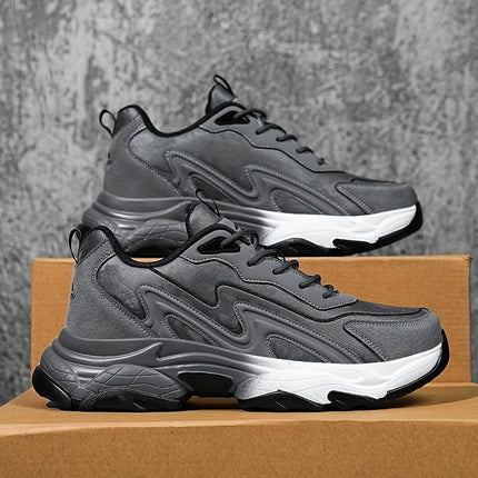 Men's Casual Athletic Sneakers - Lightweight, Breathable Running Shoes with Soft PU Sole