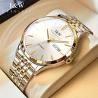 Golden Case + White Surface + Steel Strap