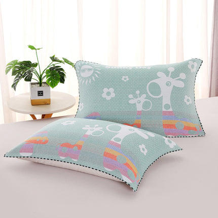 Three-layer Blended Gauze Pillow Cover Cotton Printed Towel