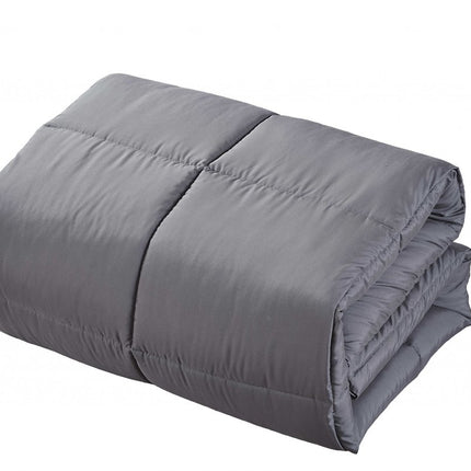 Dark Gray Queen Polyester Thread Count Down Alternative Comforter