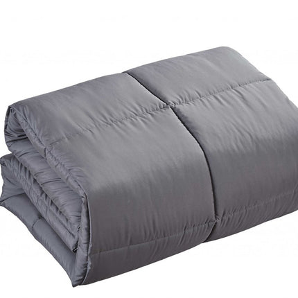 Dark Gray California King Polyester Thread Count Down Alternative Comforter