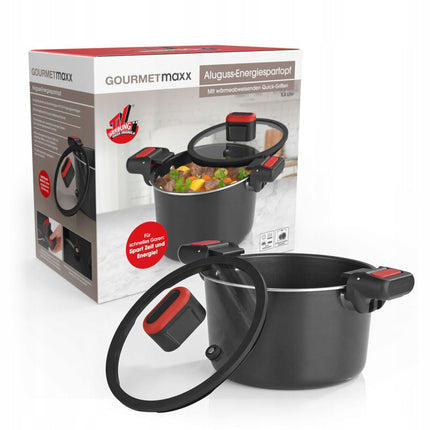 5.8L Pressure Cooking Pot with Non-Stick Coating Energy-Efficient Aluminum Cookware