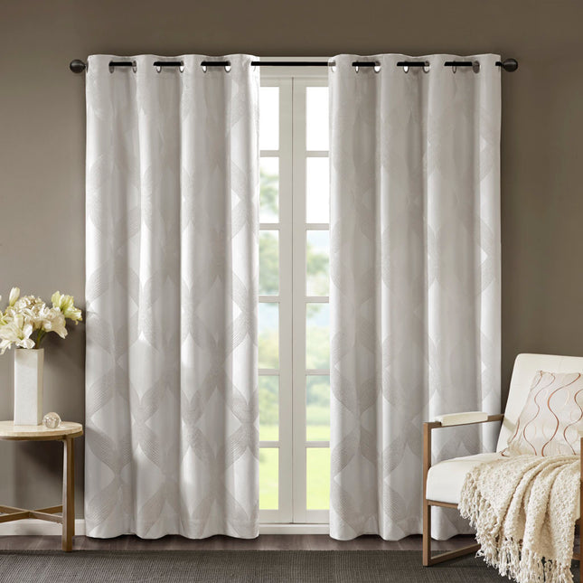 Knitted Jacquard Total Blackout Curtain Panel(Only 1 Pc Panel)