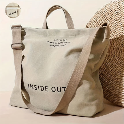 Women's Tote Bag Commuter Bag Student Shoulder Bag, Work Bag, Large Capacity Tote Bag Zipper