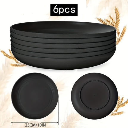 Set of 6 Plastic Plates That Are Durable And Resistant to Breakage, Suitable for Home Use As Dinner Plates