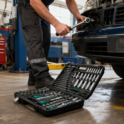 227pcs Ratchet Wrench Set Durable Carbon and Plastic Tool Kit for Car Repair, Home Maintenance,