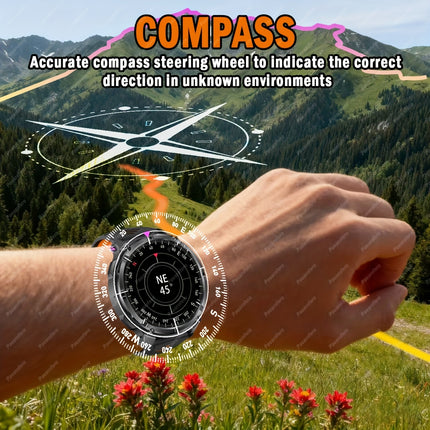 smartwatch features a 1100mAh large battery, supports wireless calling, message notifications,