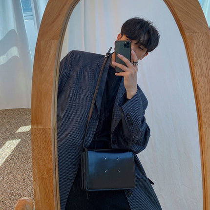 Men's Simple And Versatile One-shoulder Fashion Casual Small Square Bag