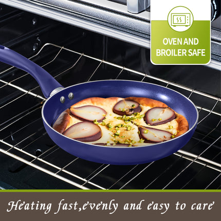 10-Piece Pots And Pans Set Nonstick, Aluminum Nonstick Ceramic Cookware Set With Lids