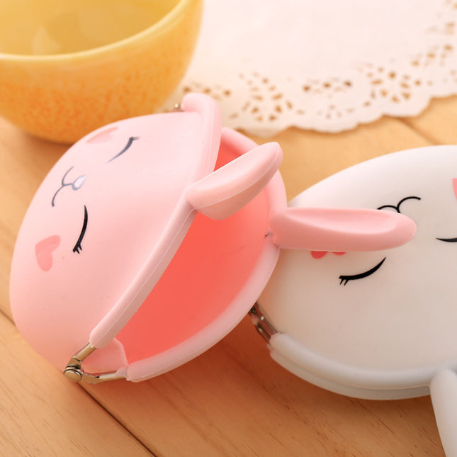 Cartoon silica gel zero purse Korean lovable rabbit zero purse candy