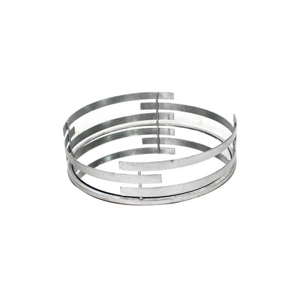 14" Silver Round Metal Geometric Vanity Tray