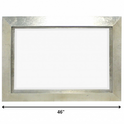 Silver Rectangle Accent Metal Mirror