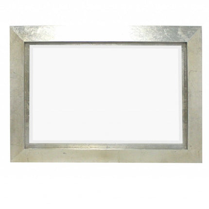 Silver Rectangle Accent Metal Mirror