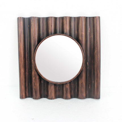 24" Bronze Square Metal Framed Accent Mirror