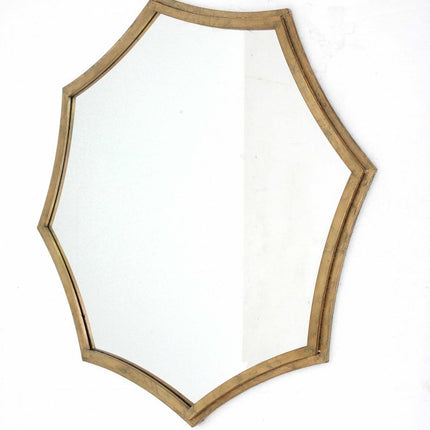 33" Gold Octagon Metal Framed Accent Mirror