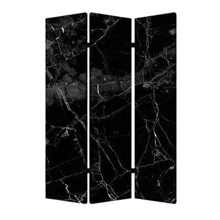 72" Gray Canvas Folding Three Panel Screen Room Divider