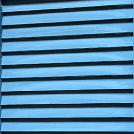 67" Blue Wood Folding Three Panel Screen Room Divider