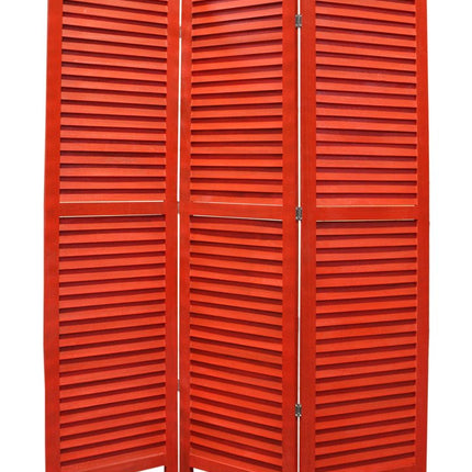 67" Blue Wood Folding Three Panel Screen Room Divider