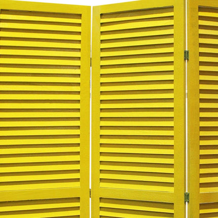 67" Blue Wood Folding Three Panel Screen Room Divider