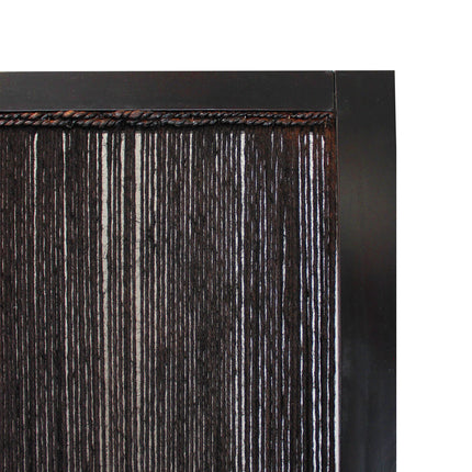 72" Brown Folding Three Panel Screen Room Divider