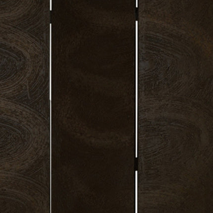 72" Black Canvas Folding Three Panel Screen Room Divider