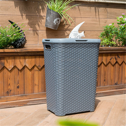 Plastic Rattan Woven Storage Anti-dirty Laundry Laundry Basket