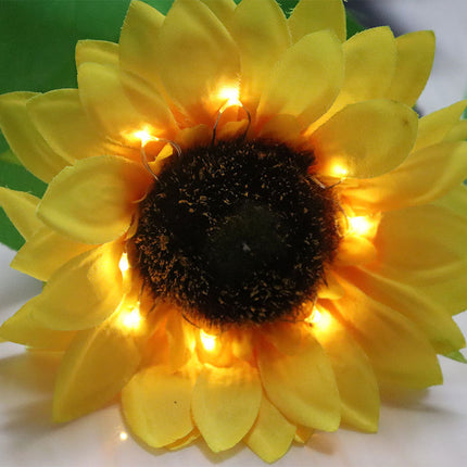 LED Solar Sunflower Floor Lamp Garden Decoration