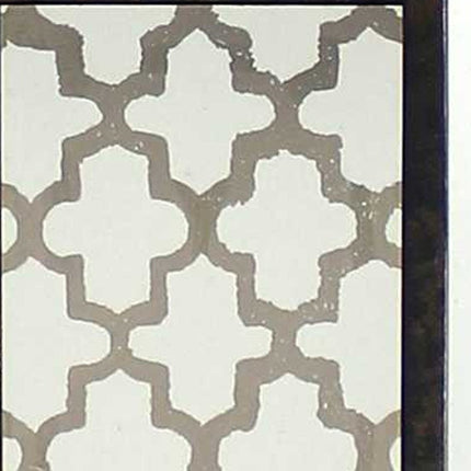30" Distressed Bronze Metal Bedside Lamp With Beige Shade